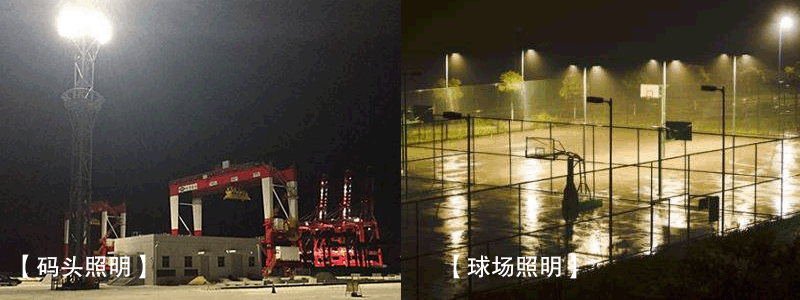 LED企鹅防眩泛光灯应用于篮球场和码头糖心视频APP污污污照明效果