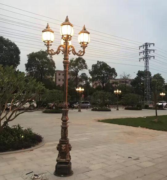 糖心VLOG污APP照明翻砂铝/压铸铝庭院灯安装后亮灯效果