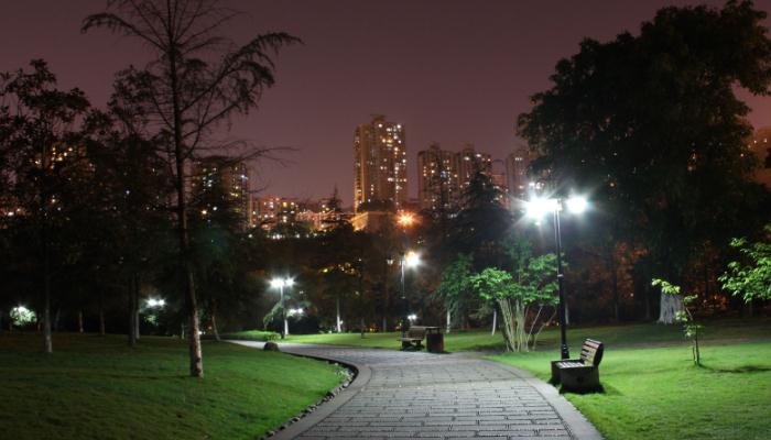 糖心VLOG污APP照明小区步道照明夜景效果图