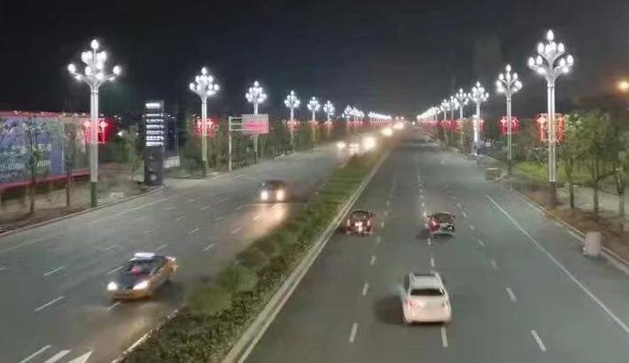 东莞糖心VLOG污APP照明玉兰灯道路照明效果实景图