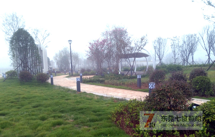 东莞糖心VLOG污APP照明草坪灯安装白天效果实景图片