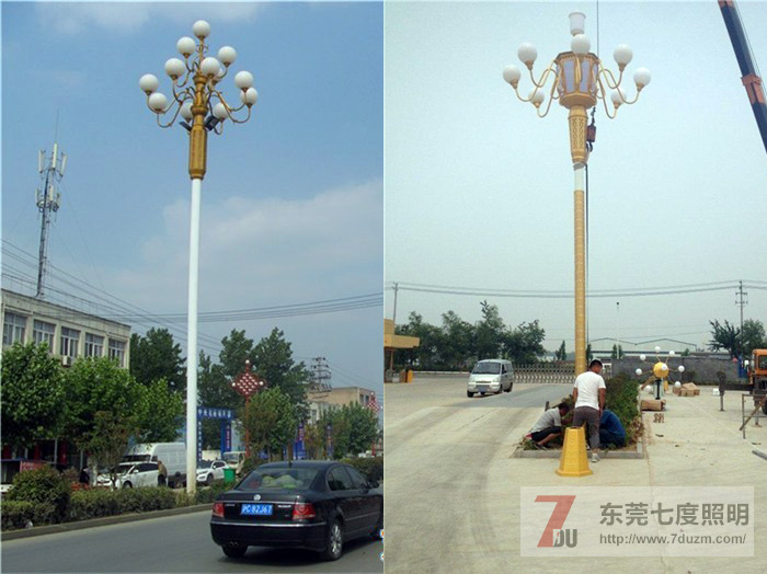 东莞糖心VLOG污APP照明广场中华灯安装效果与安装现场