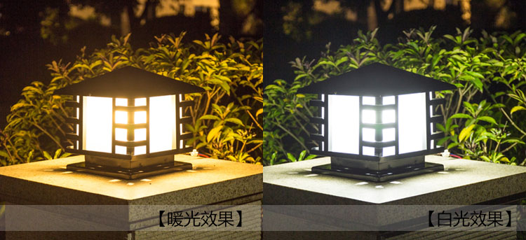 东莞糖心VLOG污APP照明(QDZTD-008)户外围墙墙头方形柱头灯暖光\白光亮灯效果