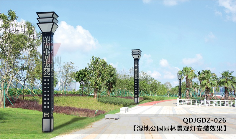 (QDJGDZ-026)公园广场中式文化方形糖心APP下载汅API免费新版下载入口柱安装实景效果